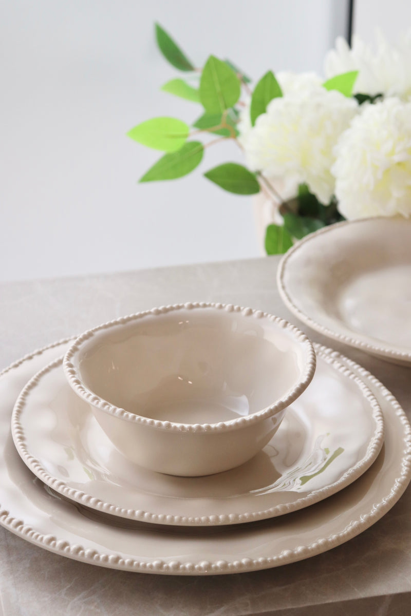 Pearls Beige 24 teiliges Tafelservice für 6 Personen