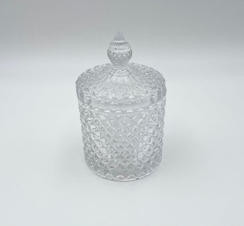 Zuckerdose aus Glas mit Deckel