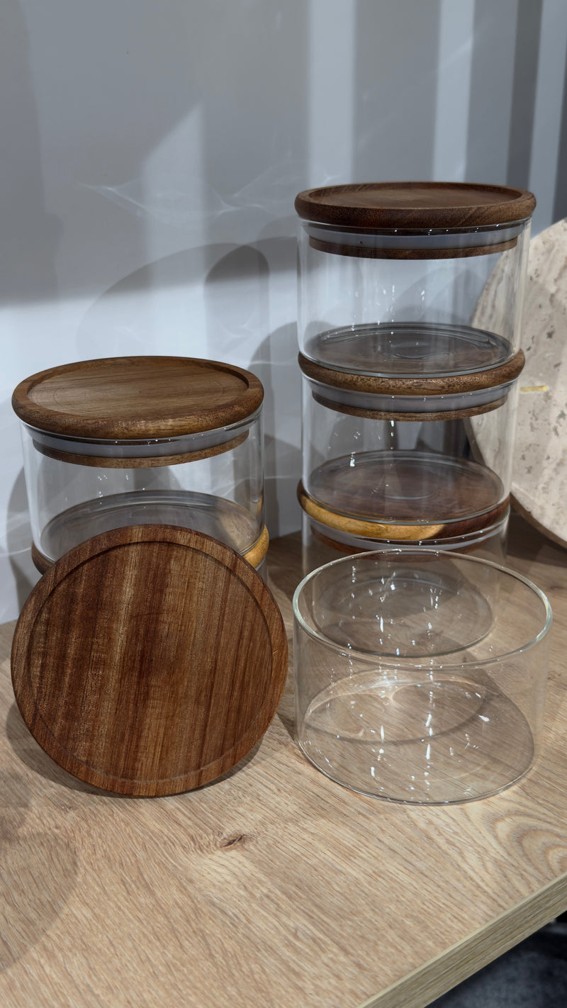 Snackschale / Vorratsgläser mit Deckel 6er Set