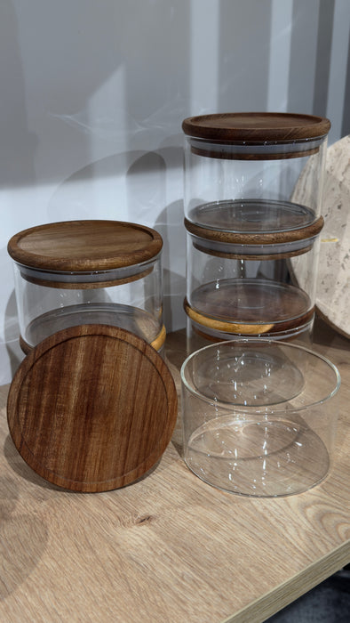 Snackschale / Vorratsgläser mit Deckel 6er Set