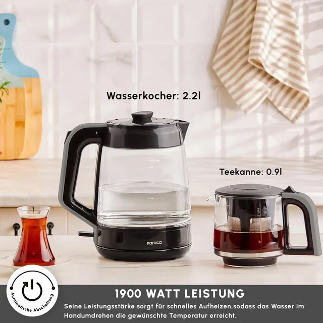 Karaca Glas Tea XL Teekocher Space Gray