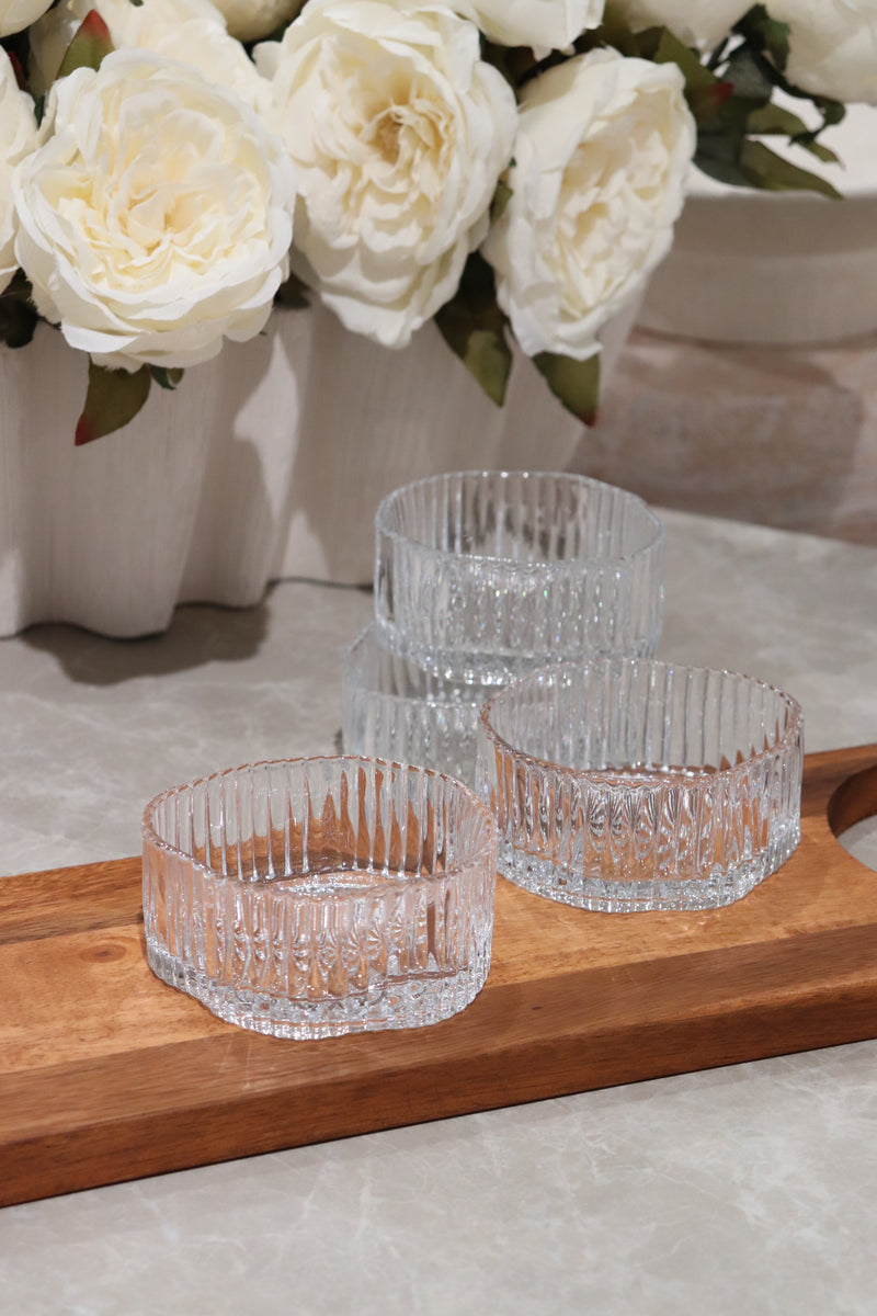 6er Glasschalen Set Wavy Ripple — Alim Home