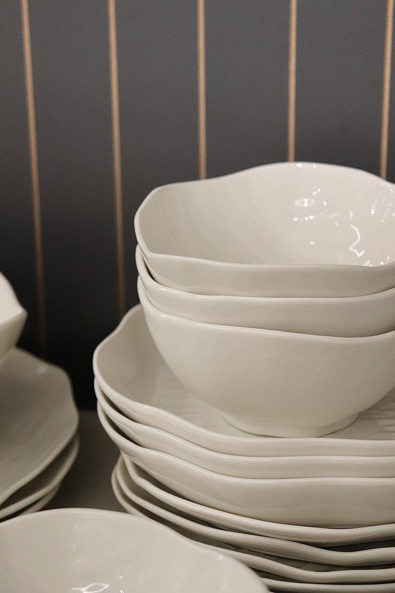 Cermico Weiss 27 teiliges Tafelservice für 6 Personen