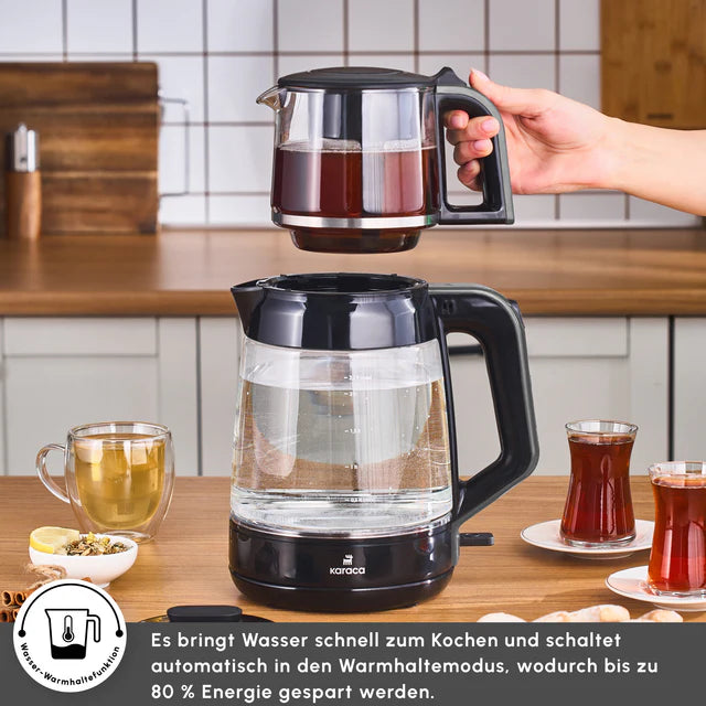 Karaca Glas Tea XL Teekocher Space Gray