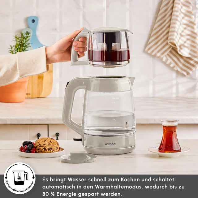Karaca Glas Tea XL Teekocher Starlight