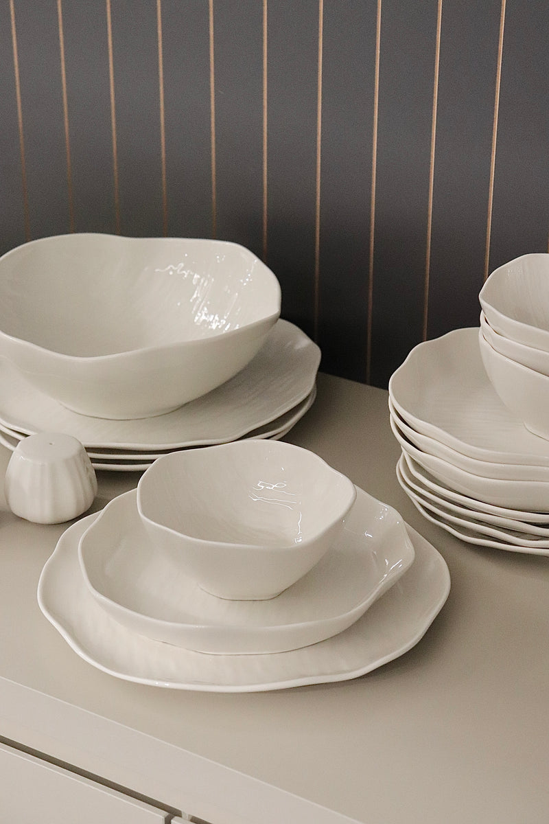 Cermico Weiss 27 teiliges Tafelservice für 6 Personen