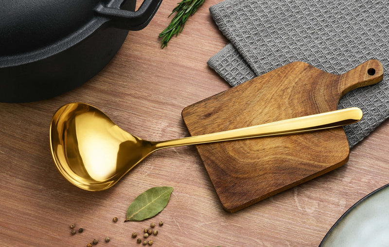 Schöpflöffel Edelstahl Goldfarben