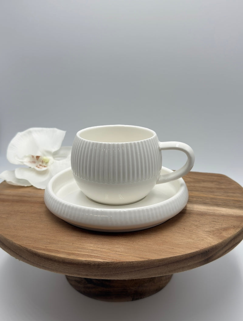 Chubby Lines Kaffeetassenset 12-teilig für 6 Personen