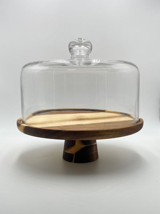 ACACIA Tortenplatte mit Glashaube 30cm