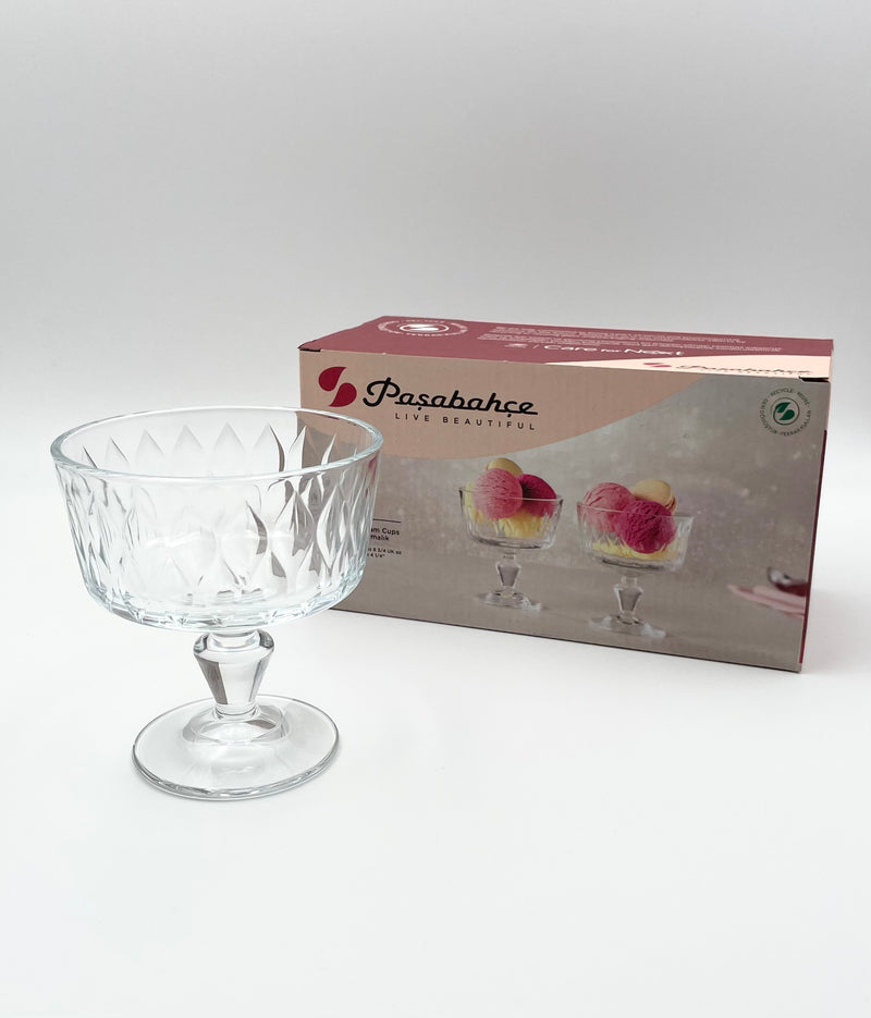 Pasabahce Leafy Dessertglas auf Fuß 250ml 2 teilig