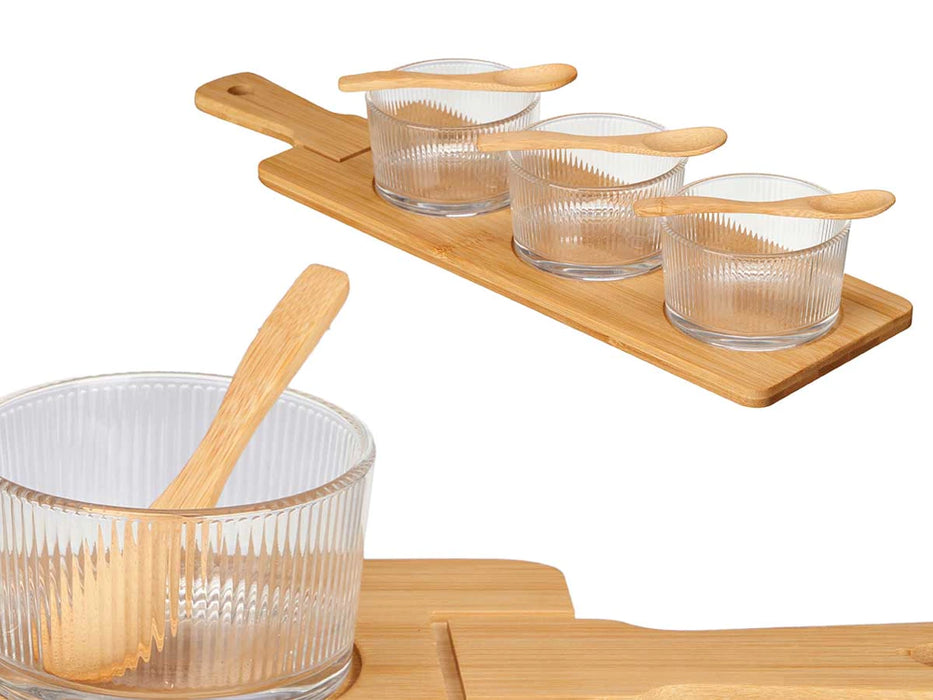 Tapas Set mit Glasschüssel 9 teilig