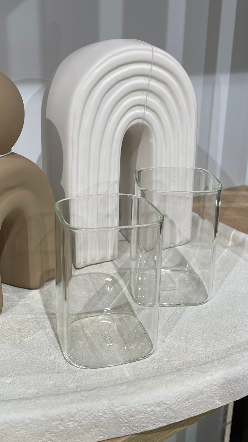 Freya Kurz Eckiges Trinkglas 2er Set