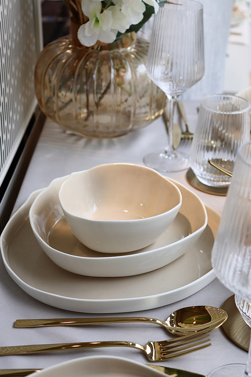 Bonnes Beige 27 teiliges Tafelservice für 6 Personen — Alim Home