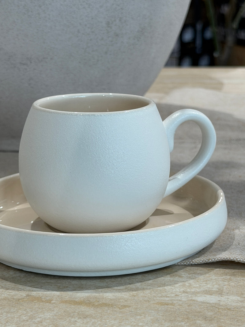 Nordic Beige Kaffeetassenset 12-teilig für 6 Personen