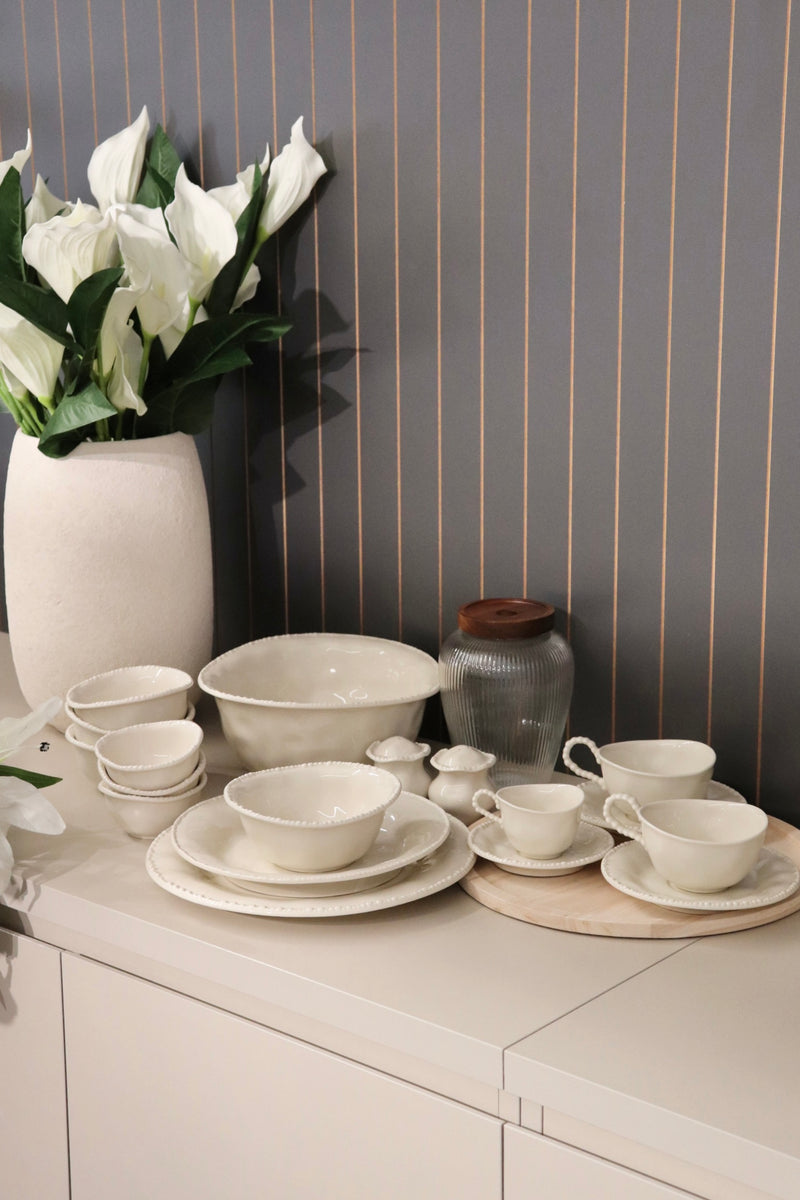 Pearls Beige Komplett Set 64 teilig für 6 Personen