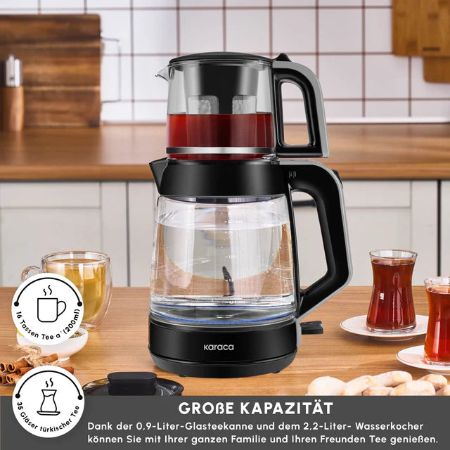 Karaca Glas Tea XL Teekocher Space Gray