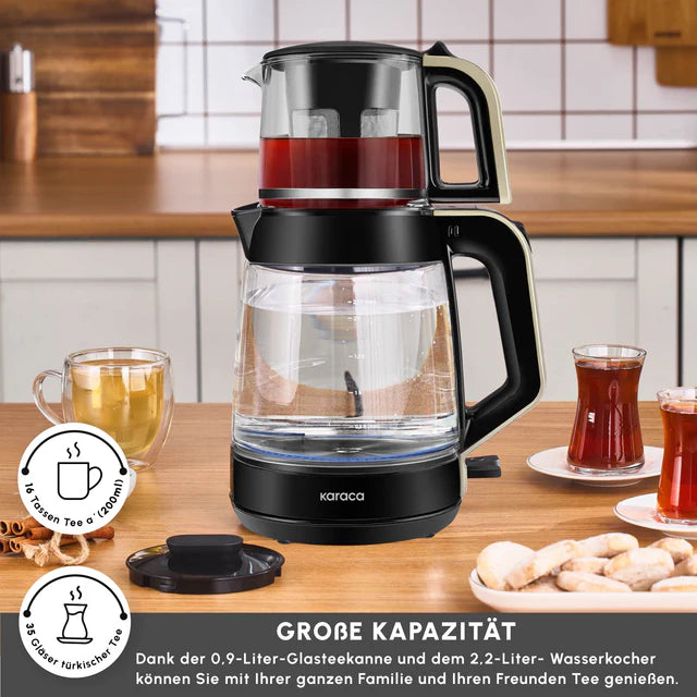 Karaca Glas Tea XL Teekocher Cream