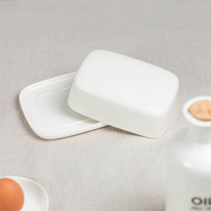 Cucina Weiss Porzellan Butterdose
