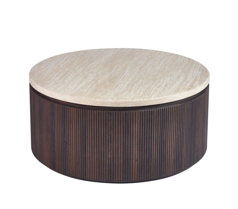 Bondo Travertin Braun Couchtisch Ø100cm