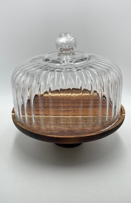 ACACIA Tortenplatte mit Glashaube 30cm