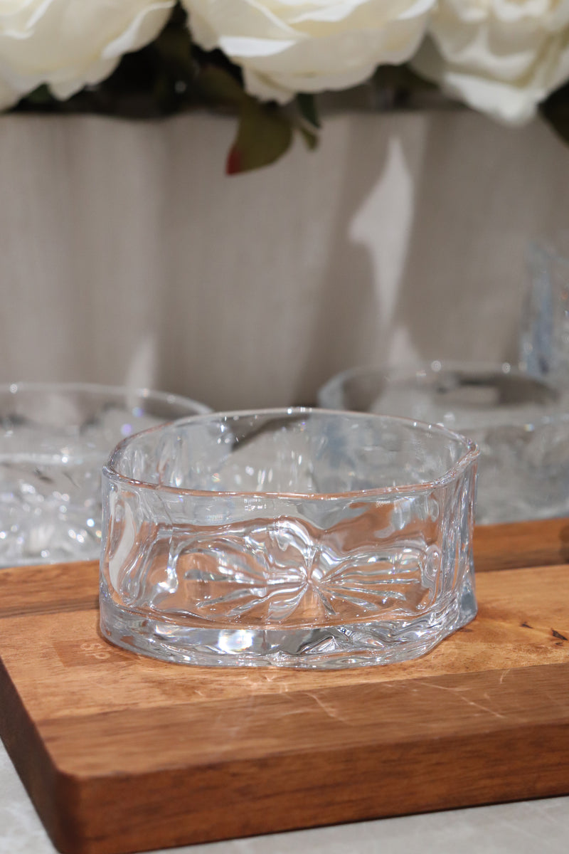 6er Glasschalen Set Wave Clear