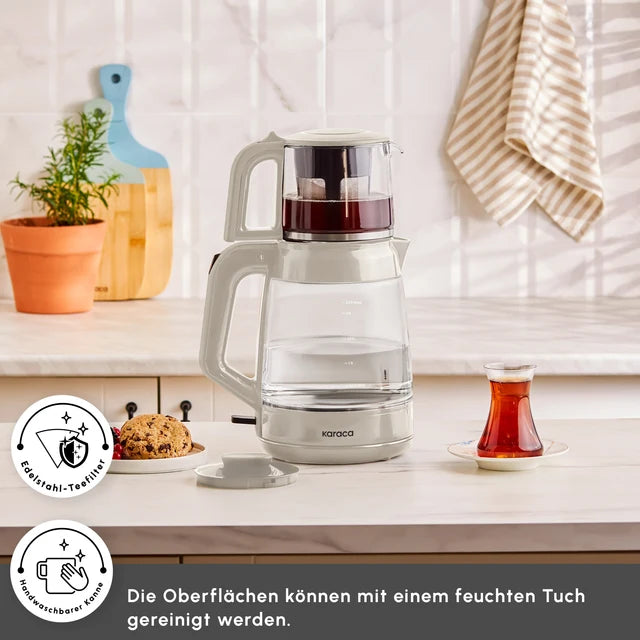 Karaca Glas Tea XL Teekocher Starlight