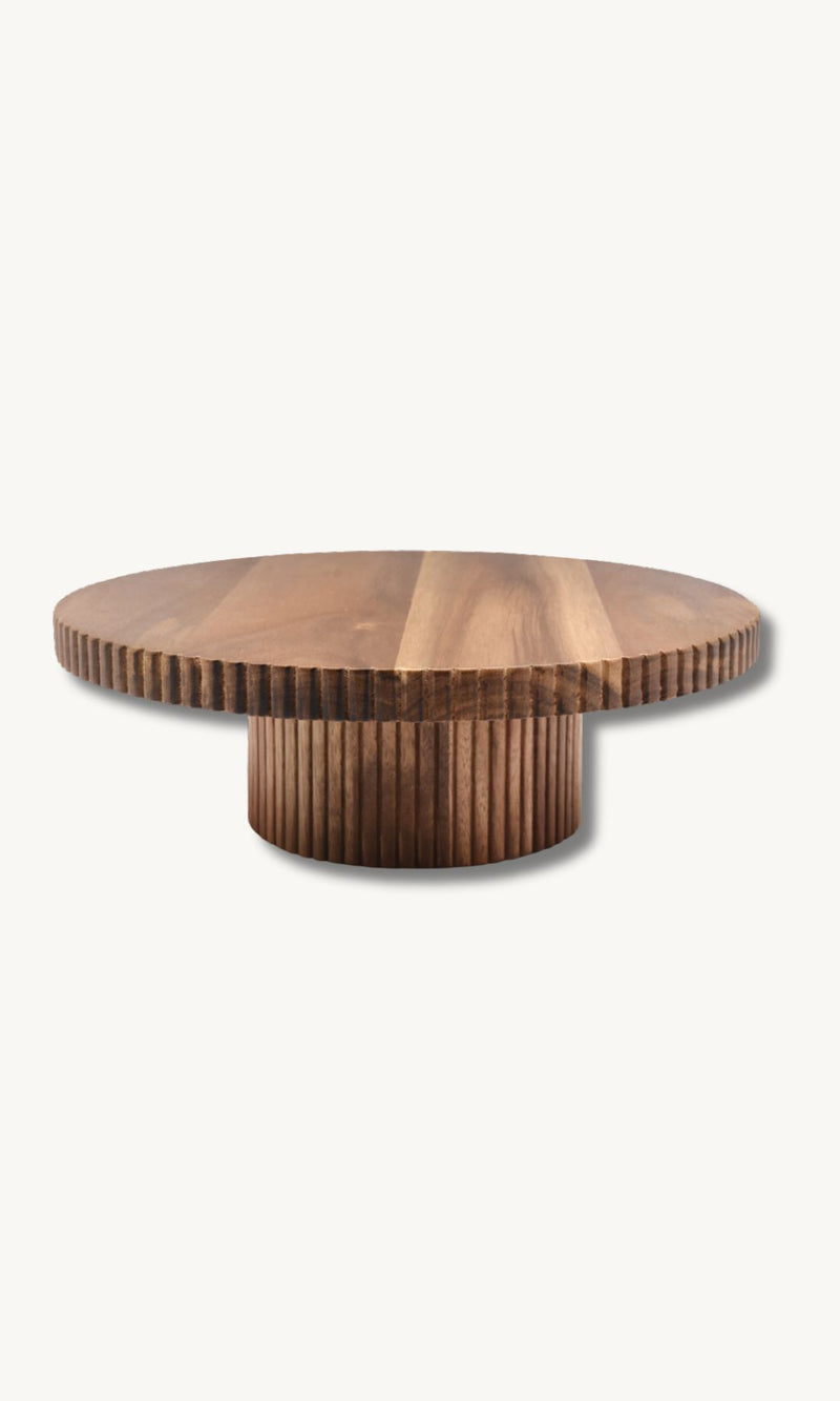 Linea Akazienholz Servierbrett auf Fuß 30x10cm