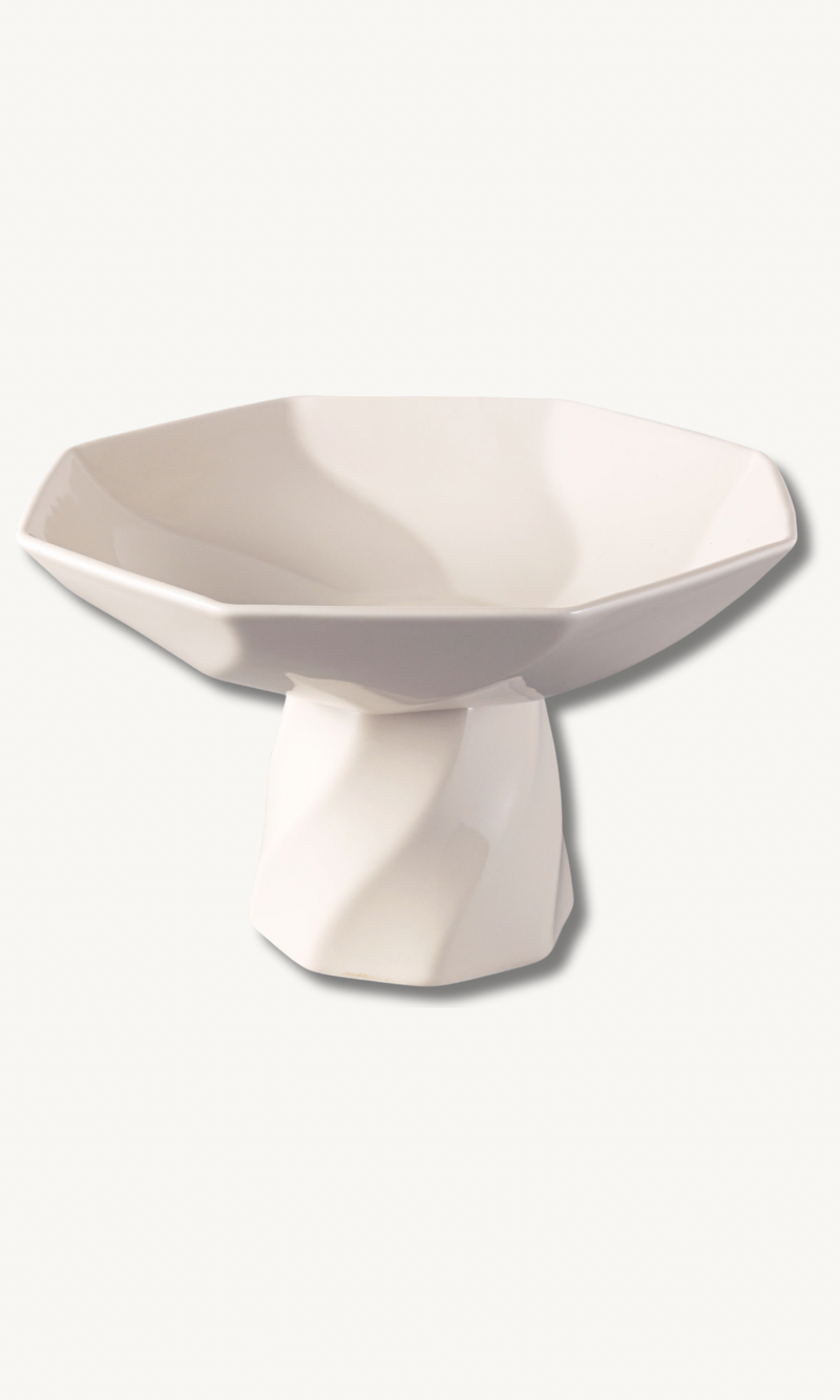 Imera Beige Obstschale auf Fuß 26,5cm — Alim Home