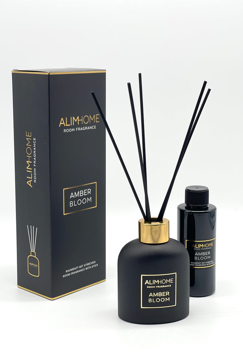 Alim Home Raumduft mit Stäbchen Amber Bloom 120ml