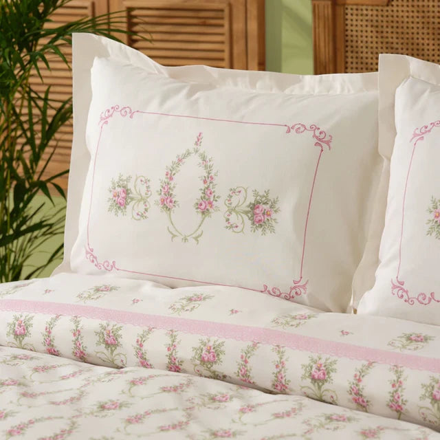 Karaca Home ALFIA POWDER Bettwäscheset 4 teilig für Doppelbett