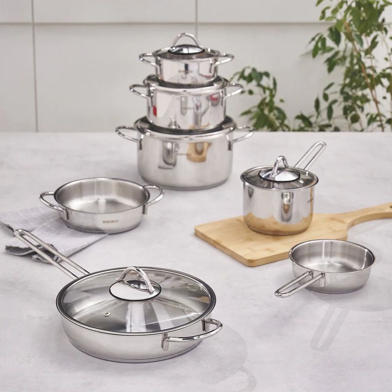 Karaca Ada V2 12-Teiliges Edelstahl Topfset