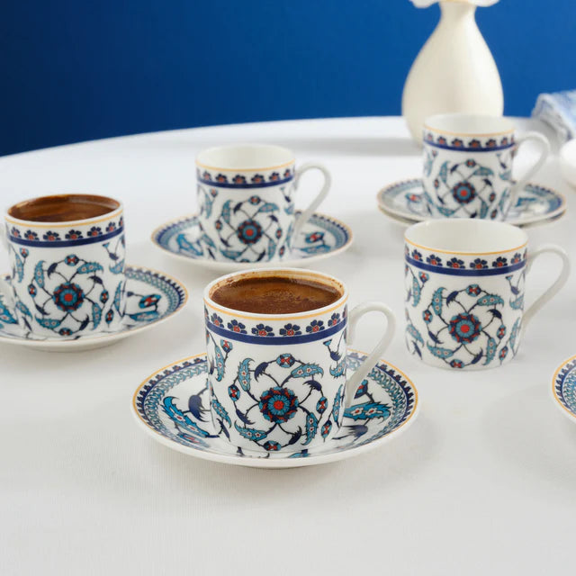 Karaca Rumi Mokkatassenset 12 teilig für 6 Personen