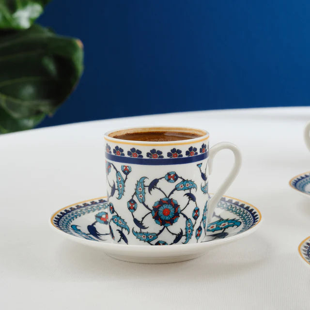 Karaca Rumi Mokkatassenset 12 teilig für 6 Personen