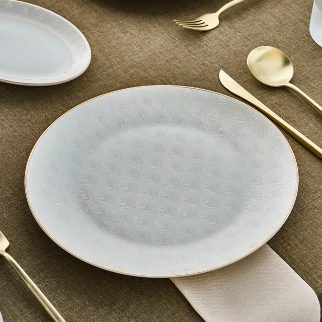 Karaca Elegance Bone Mandarin Gold 53 teiliges Tafelservice für 12 Personen