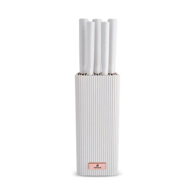 Karaca Massimo Line Messerset 6 teilig Creme
