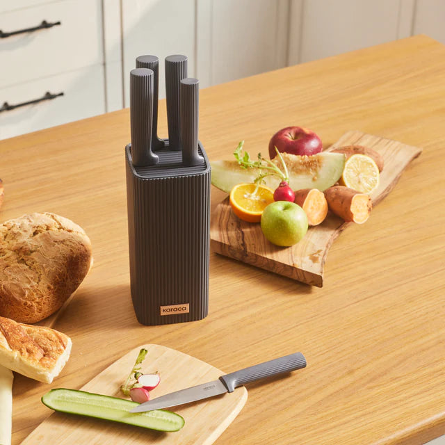 Karaca Massimo Line Messerset 6 teilig Grau