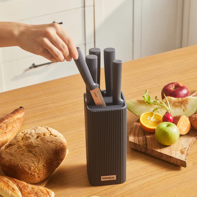 Karaca Massimo Line Messerset 6 teilig Grau