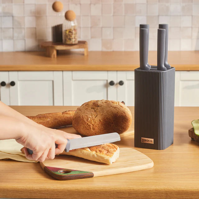 Karaca Massimo Line Messerset 6 teilig Grau