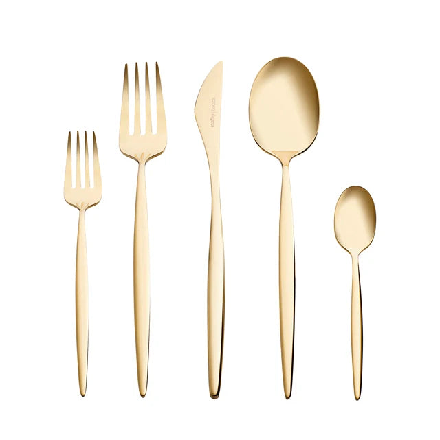 Karaca Lizbon Shiny Gold 30 teiliges Besteckset für 6 Personen