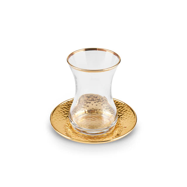 Karaca Ada Gold Teegläserset 18 teilig für 6 Personen