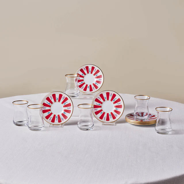 Karaca Bursa Teegläserset 12 teilig für 6 Personen