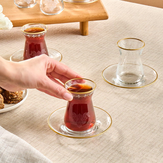 Karaca Gent Teegläserset 12 teilig für 6 Personen