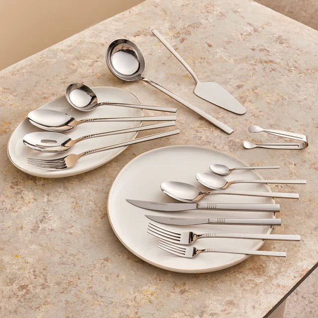 Karaca Elegance Nil 91 teiliges Besteckset für 12 Personen inklusive S — Alim Home