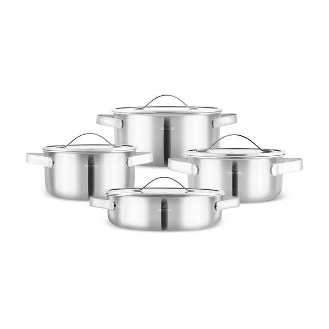 Karaca 3PLY Culinara 8-Teiliges Topfset