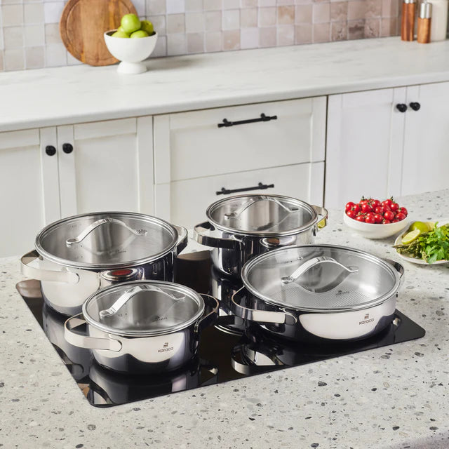 Karaca 3PLY Culinara 8-Teiliges Topfset