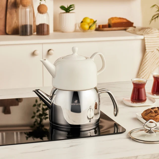 Karaca Porcelinox Teekanne Set