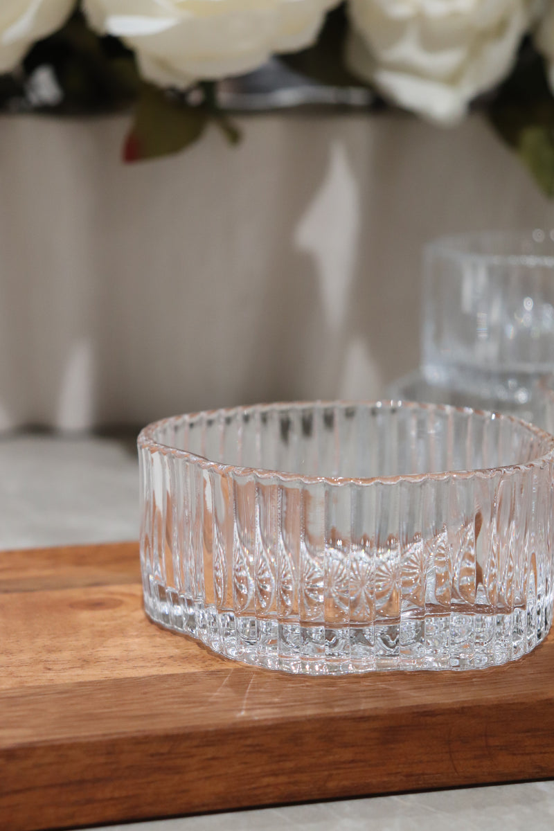 6er Glasschalen Set Wavy Ripple
