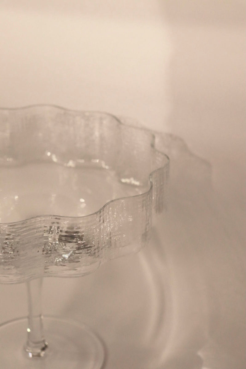 Glas Servierschale auf Fuß Höhe 23cm