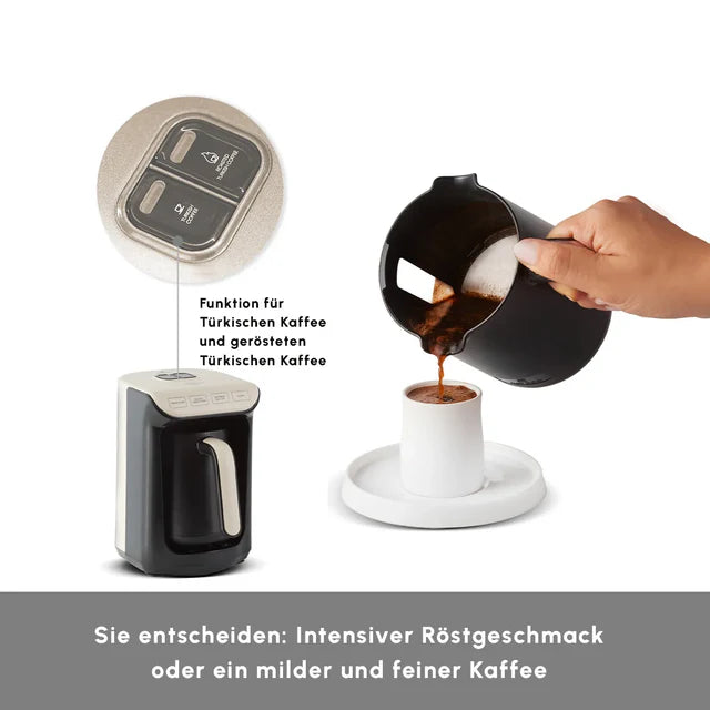 Karaca Hatır Mokkakocher mit Röstfunktion Soft Cream