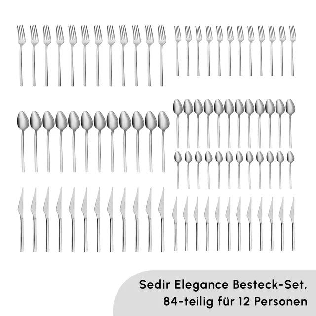 Karaca Elegance Sedir 84 teiliges Besteckset für 12 Personen